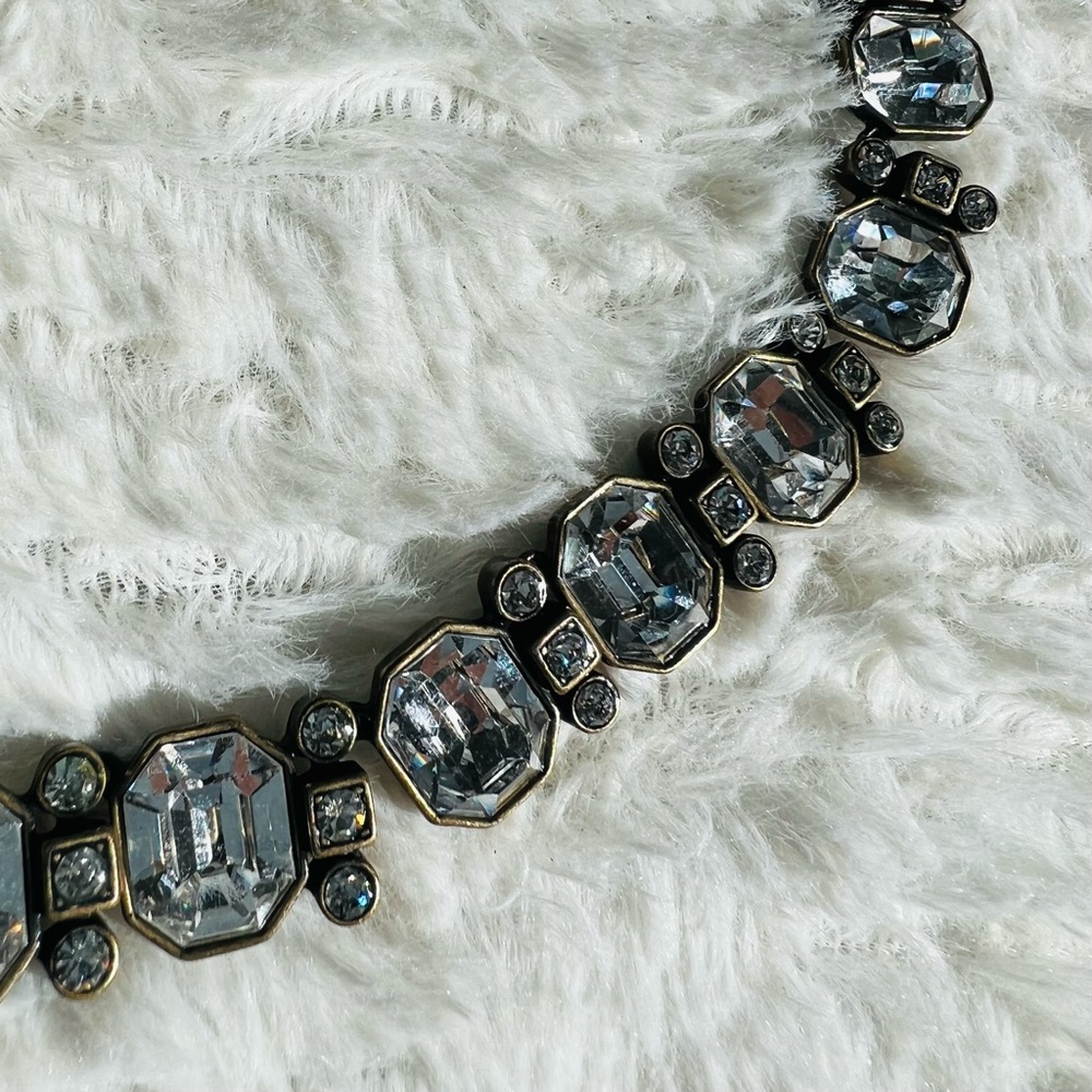 J Crew Crystal Art Deco Necklace